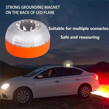 Led Car Strobe Warning Light Portable Emergency Light Magnetic Induction Road Accident Light Safety Accessory Flashing Light