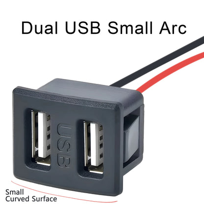 Double Layer Usb Female Base Type-C Socket and Female Usb Lamp Charging Socket Power Socket With Cable Connector