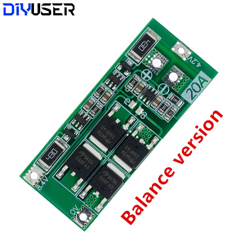 2S 3S 4S 5S Li-ion Lithium Battery 18650 Charger BMS 20A 25A 30A 40A 60A 100A Protection Board with Balance For Drill Motor