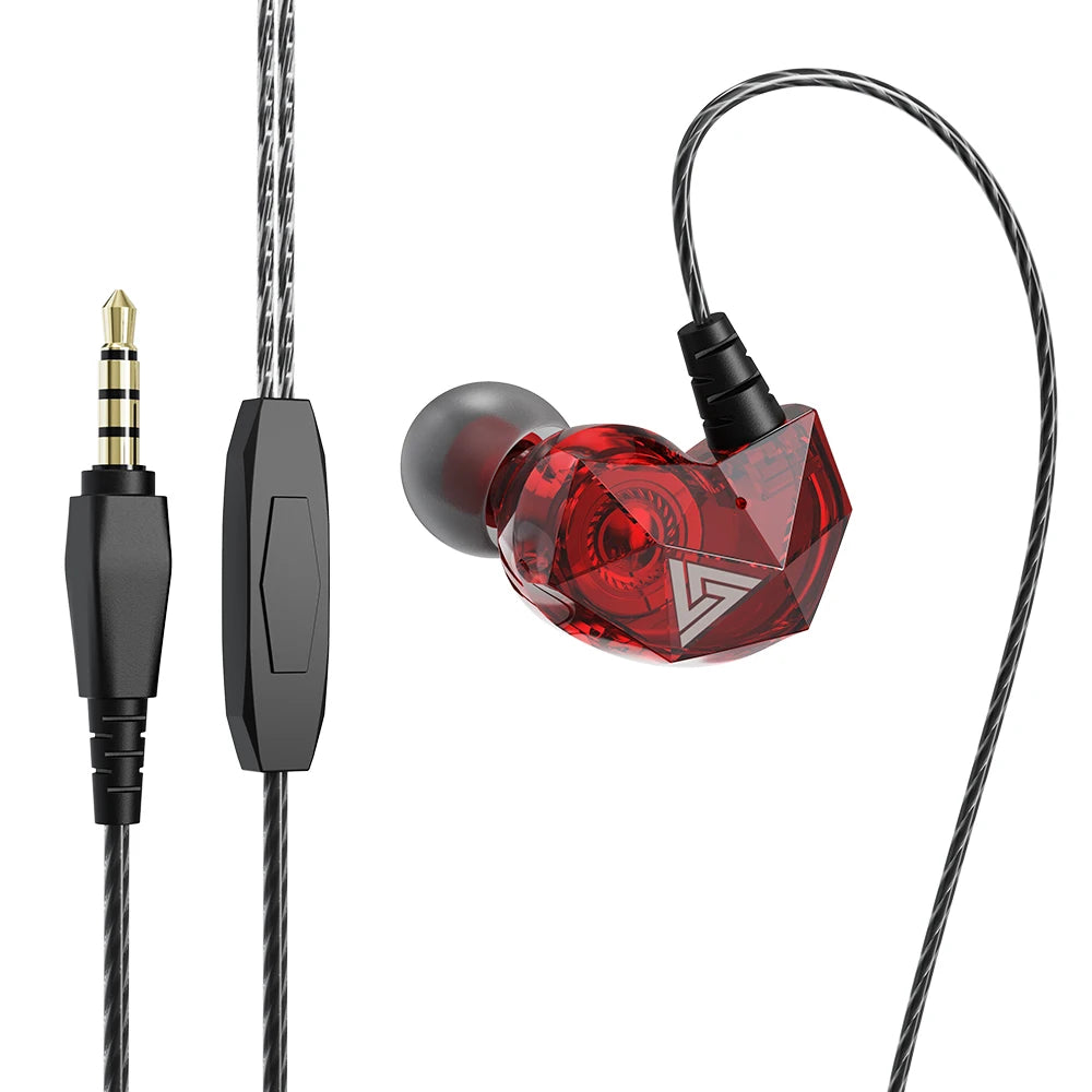 VIKEFON QKZ AK6 In Ear Earphone 6 Dynamic Driver Unit Headphone With Mic Stereo Sports HIFI Subwoofer Headset Monitor Earbuds