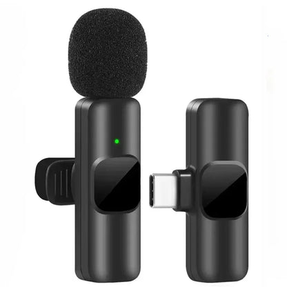 New Professional Wireless Lavalier Microphone for iPhone iPad Laptop Android Live Gaming Video Recording Interview Business Mic