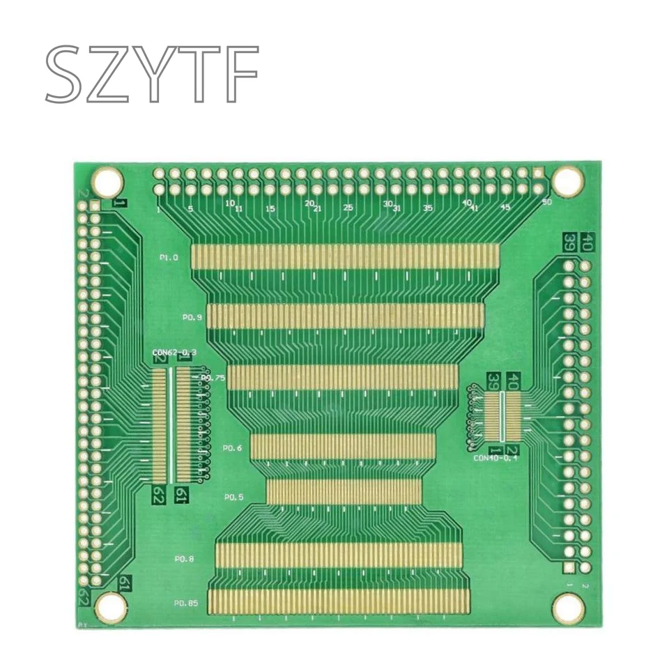 62PIN 0.3 staggered spacing of 0.5-1.0 50PIN 40PIN 0.4 docking adapter test board