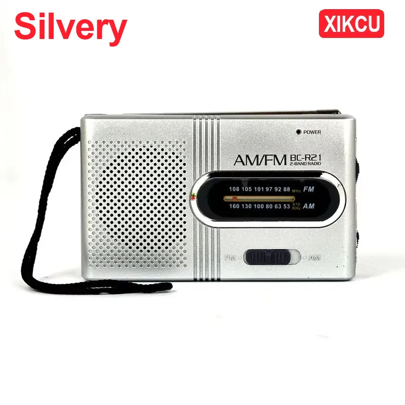 Emergency Pocket Mini Radio FM AM Radio Built-in Speaker Battery Operated Radio Receiver Best Player for Senior Home Walking