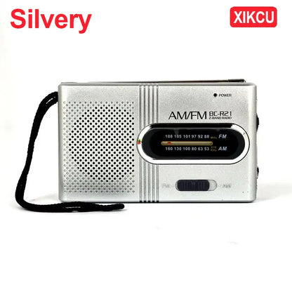 Emergency Pocket Mini Radio FM AM Radio Built-in Speaker Battery Operated Radio Receiver Best Player for Senior Home Walking