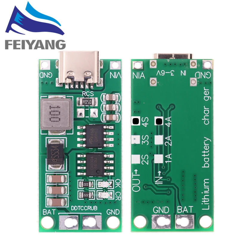 Lithium Battery 2S 3S 4S Multi-cell to 8.4V 12.6V 16.8V Type-c Boost Step-up Polymer Li-ion Charger 7.4V 11.1V 14.8V 18650 Lipo