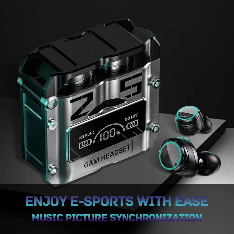 Wireless noise-cancelling TWS headphones in-ear Type-C earphones, HQ high-quality LED display charging earphones