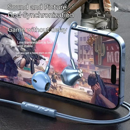 9D HIFI Heavy Bass Earphone 3.5MM AUX Wired Headphone TypeC Surround Stereo Headset With Mic Earbud For Samsung Xiaomi Huawei