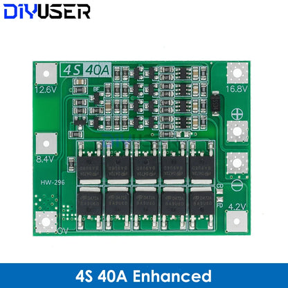2S 3S 4S 5S Li-ion Lithium Battery 18650 Charger BMS 20A 25A 30A 40A 60A 100A Protection Board with Balance For Drill Motor