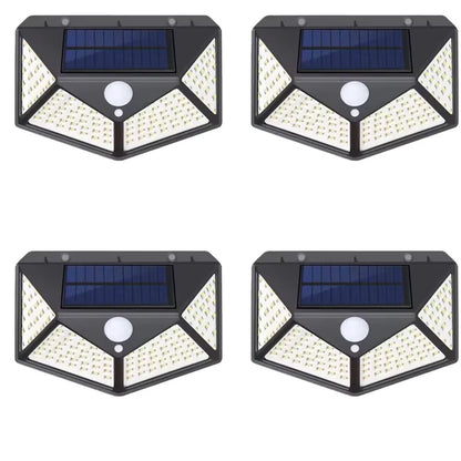 100LED Solar Flood Lights 3 Modes Outdoor Solar Motion Security Solar Light Waterproof for Garden Patio Garage Wall Light