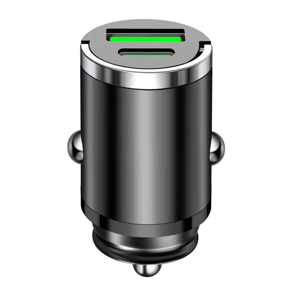 200W mini car charger fast charging for iPhone QC3.0 mini PD USB Type C car mobile phone charger for Xiaomi Samsung Huawei