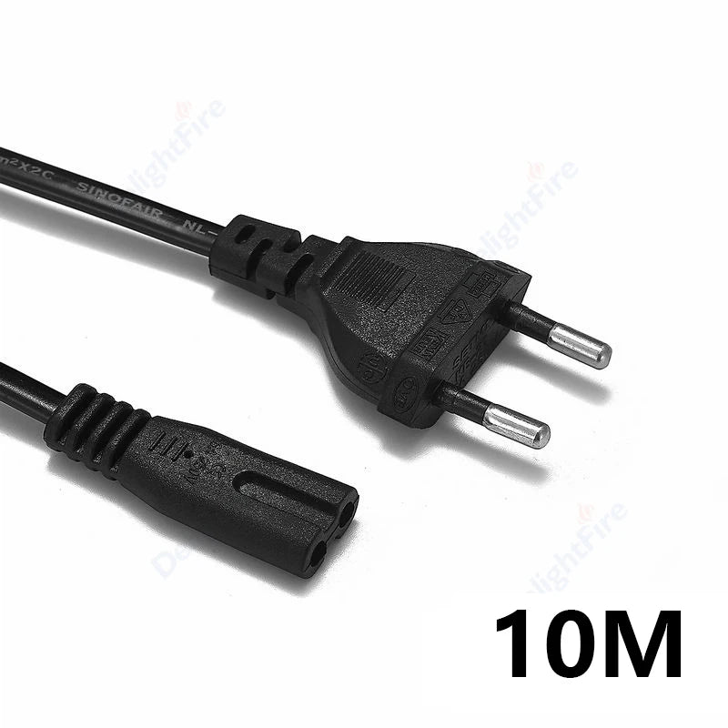 0.3-10m EU Extension Cord C7 Power Cable Figure 8 Euro Plug AC Cable For Samsung LG Sony TV Samsung Monitor Power Supply PS2 3