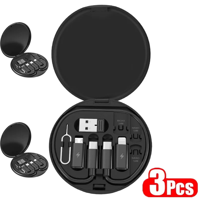 Multi USB Type C to C 60W Charging Adapter Cable Kit USB C to Lighting Conversion Set USB A & Type C to Micro/Type C/Lighting