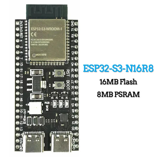 ESP32-S3 Wifi BT Module Development Board for Arduino IDE ESP32-S3-WROOM1 N16R8 N8R2 44Pin Type-C 16MB Flash 8M PSRAM ESP32 S3
