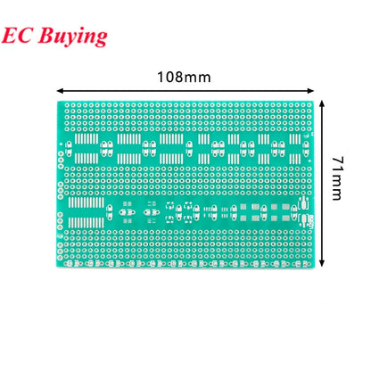 7x11cm 9x11CM Single Side SMD Universal PCB Circuit Board Transfer Adapter For IC Resistor Capacitor Diode/Triode/Transistor