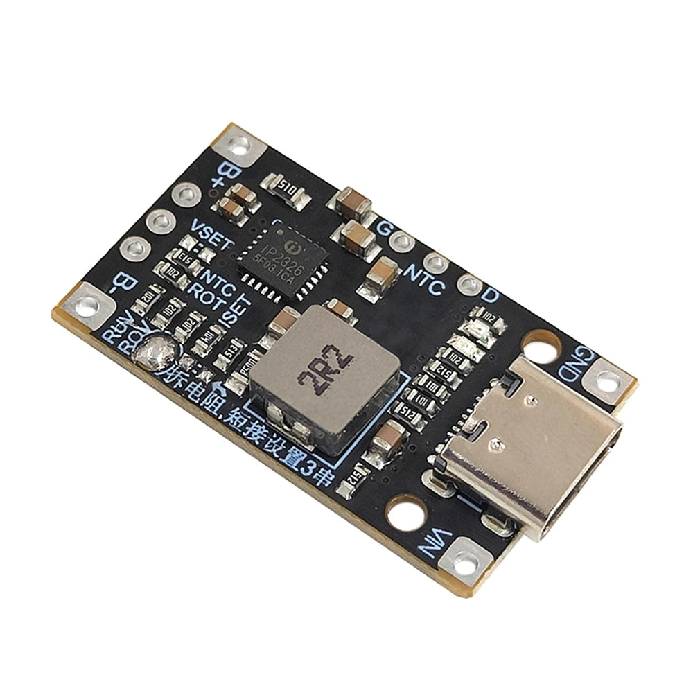 Type-C USB 2S/3S BMS 15W 8.4V 12.6V 1.5A Lithium Battery Charging Boost Module With Balanced Support Fast Charge With Indicator