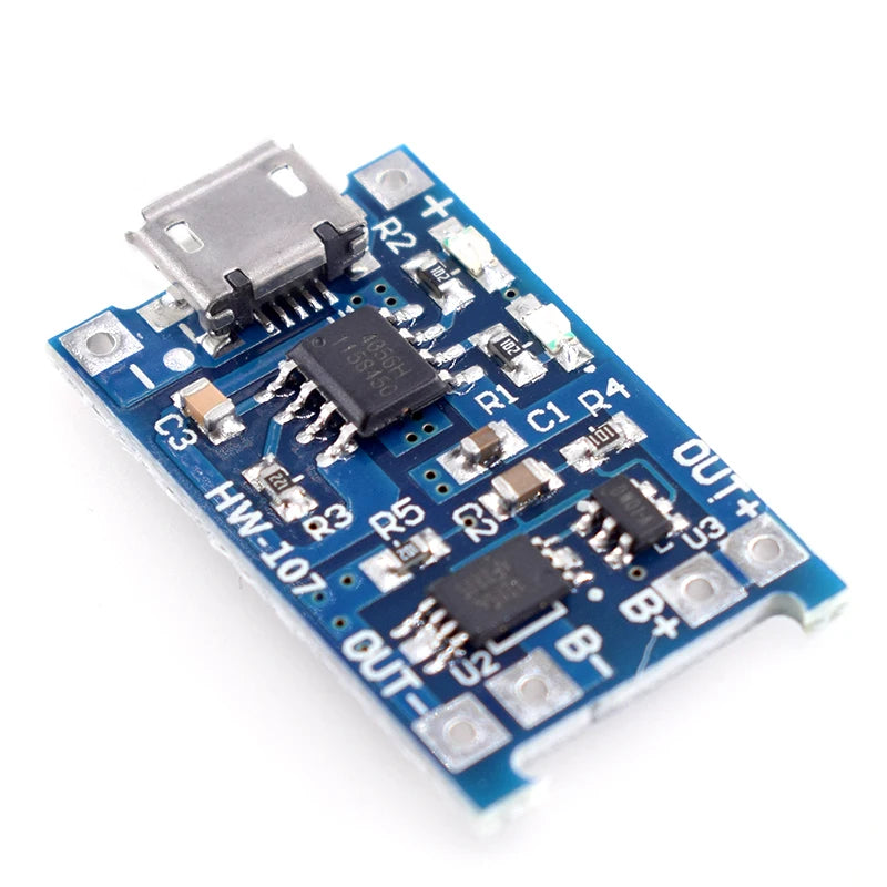 Micro Type-c USB 5V 1A TP4056 Lithium Battery Charger Module Charging Board With Protection Dual Functions Current Protection