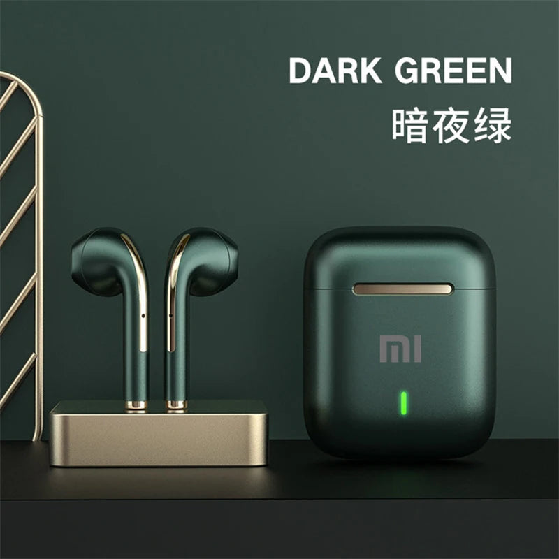 J18 TWS Wireless Earbuds, 5.3 Bluetooth Headphones Long Playtime, Noise Cancelling Voice Call, for Gaming, Business & Sports