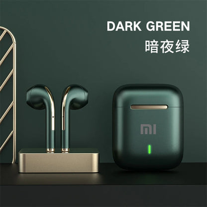 J18 TWS Wireless Earbuds, 5.3 Bluetooth Headphones Long Playtime, Noise Cancelling Voice Call, for Gaming, Business & Sports