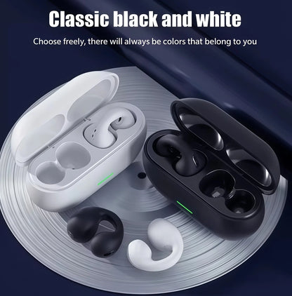 T75 Fone Bluetooth Headset 5.3 Wireless Air Conduction Headphones Clip Ear Music Noise Canceling HD Call Sports Gaming Earphone