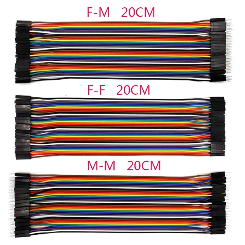 20PIN Cable Dupont Line 10cm 20cm Male To Male Female To Female Male To FeMale Jumper Dupont Wire Cable for PCB DIY KIT