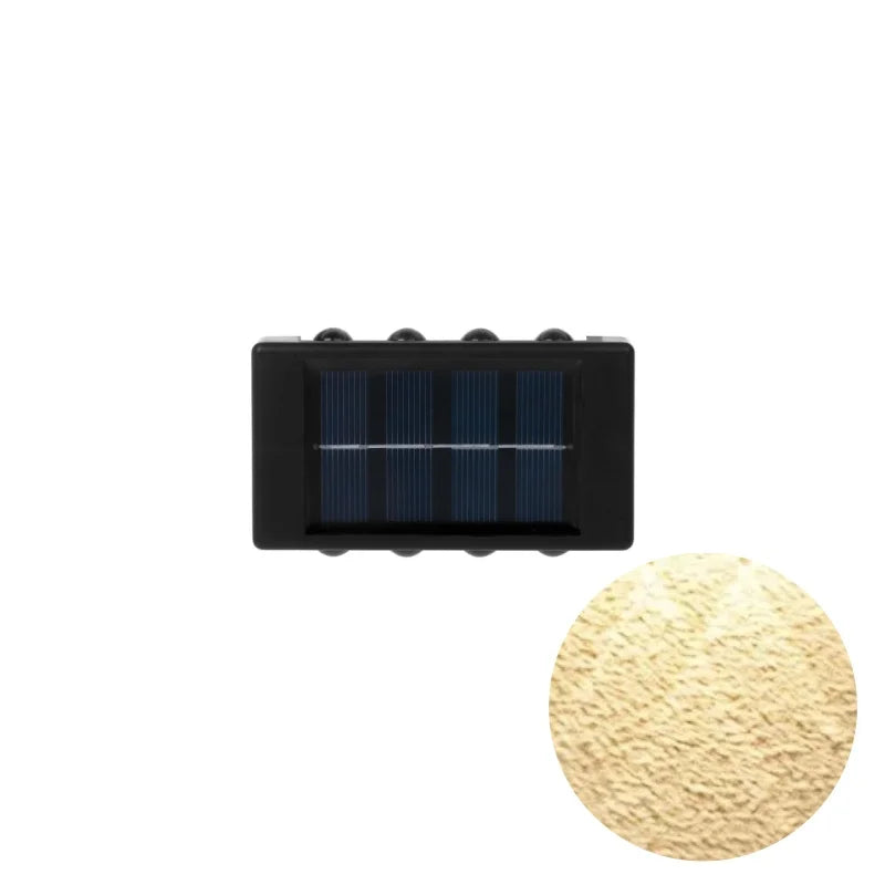 Solar Outdoor Wall Light 12 LED Waterproof Garden Light Courtyard Balustrade Decorative Atmosphere Lamp Down Luminous Solar Lamp