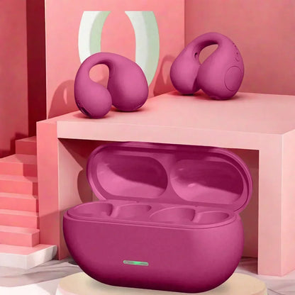 T75 Fone Bluetooth Headset 5.3 Wireless Air Conduction Headphones Clip Ear Music Noise Canceling HD Call Sports Gaming Earphone