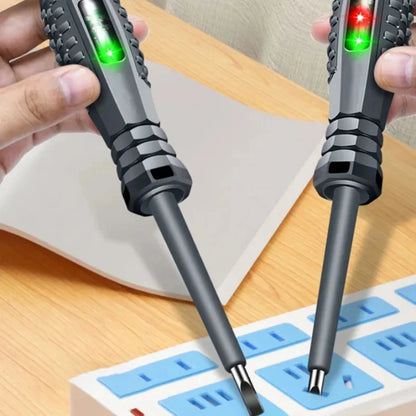 Multifunctional Electrician Test Screwdriver AC Non-contact Induction Test Pen Voltage Tester 70-600V Red Green Induction Lights