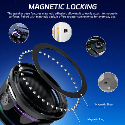 INEYES G200 Portable Bluetooth Speaker HECATE RGB Lighting Magnetic Speaker BT5.3 Mini Sound Box 7 Hours Playback Phone Holder