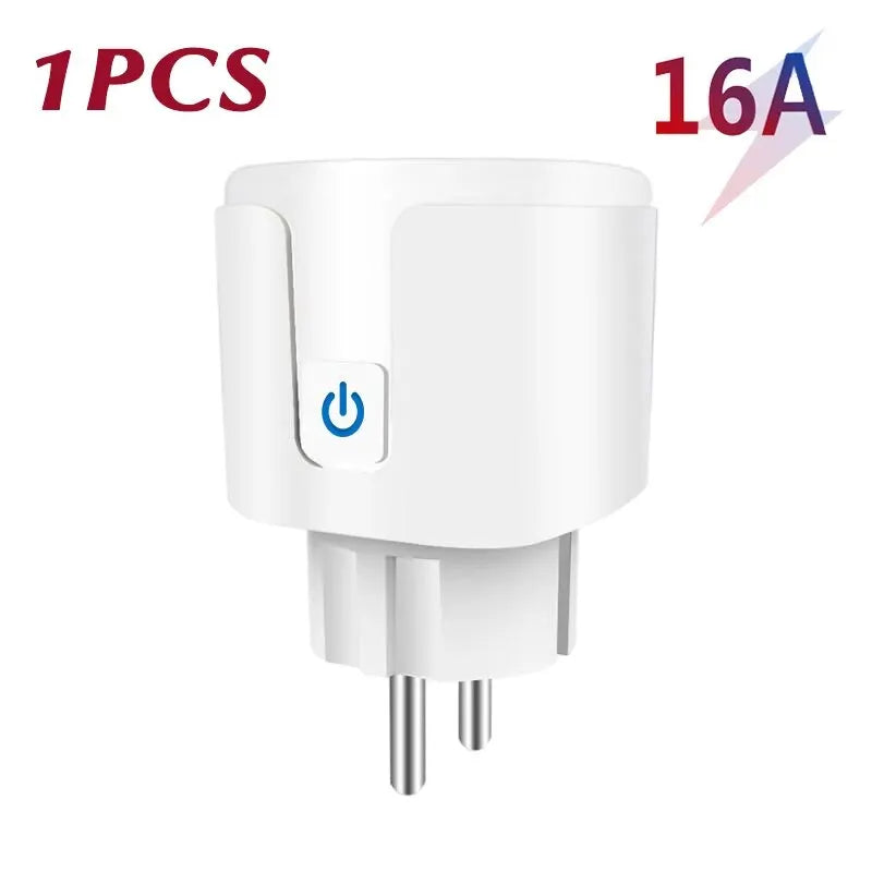 TUYA Smart Plug WiFi or Zigbee3.0 Socket EU 16/20A With Power Monitor Timing Function Voice Control Works Alexa Google Home