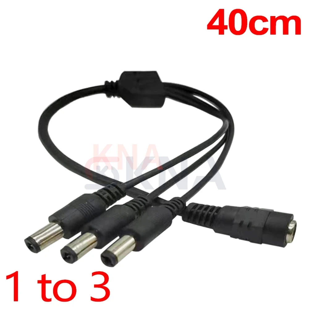 5.5* 2.1mm 1 to 2/3/4/5/6/8 Way DC Power Splitter Cable 5V 12V Power Adapter Connector Cord For LED Strip Lights CCTV Camera