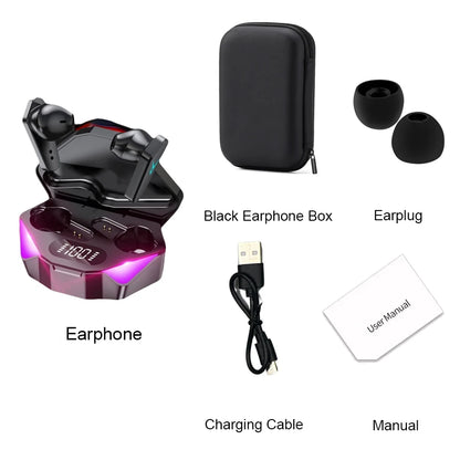 X15 TWS Gaming Earbuds Wireless Bluetooth Earphones With Mic Bass Audio Sound Positioning 9D Stereo Music HiFi Headset For Gamer