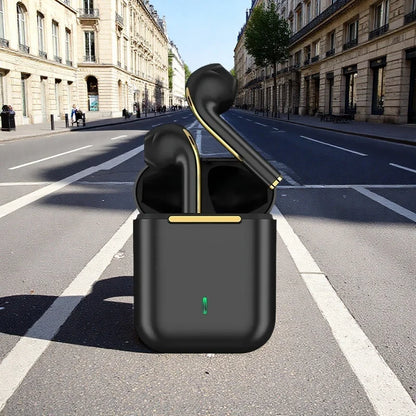 J18 TWS Wireless Earbuds, 5.3 Bluetooth Headphones Long Playtime, Noise Cancelling Voice Call, for Gaming, Business & Sports