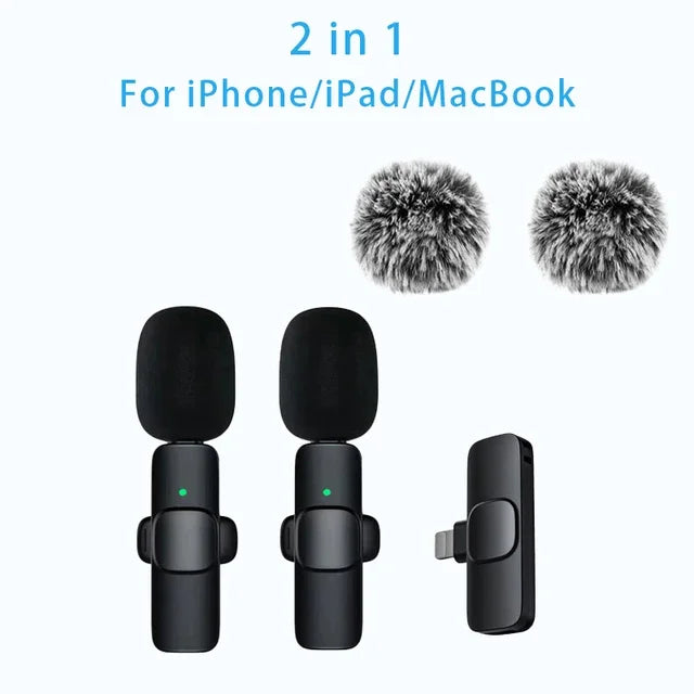 Lavalier Microphone Audio Video Recording Mini Replaceable Windproof Fleece Microphone for vlog YouTube Shooting Wireless Mic