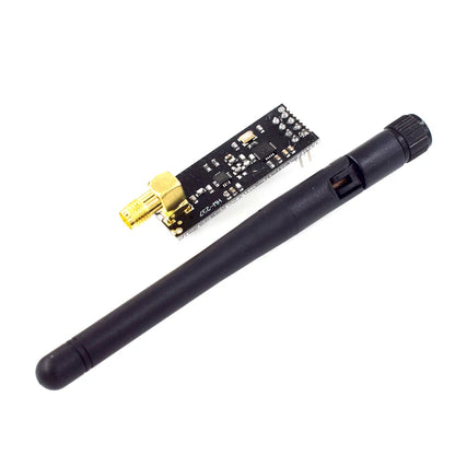 NRF24L01+PA+LNA Wireless Transceiver RF Transceiver Module 2.4G 1100m with Antenna and NRF24L01+ Breakout Adapter with 3.3V