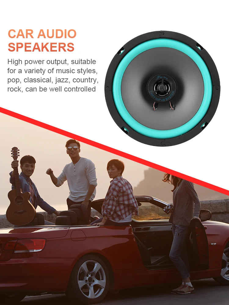 4/5/6.5 Inch Universal Car Speaker 100W/160W HiFi Coaxial Subwoofer Sensitivity 92dB Car Audio Music Stereo Full Range Speaker