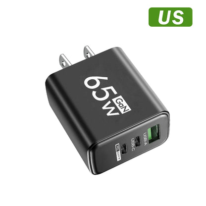 USB Charger 65W Mobile Phone Charger Fast Charging For iPhone Xiaomi Samsung Huawei Travel Power Adaptor For Phone Quick Charger
