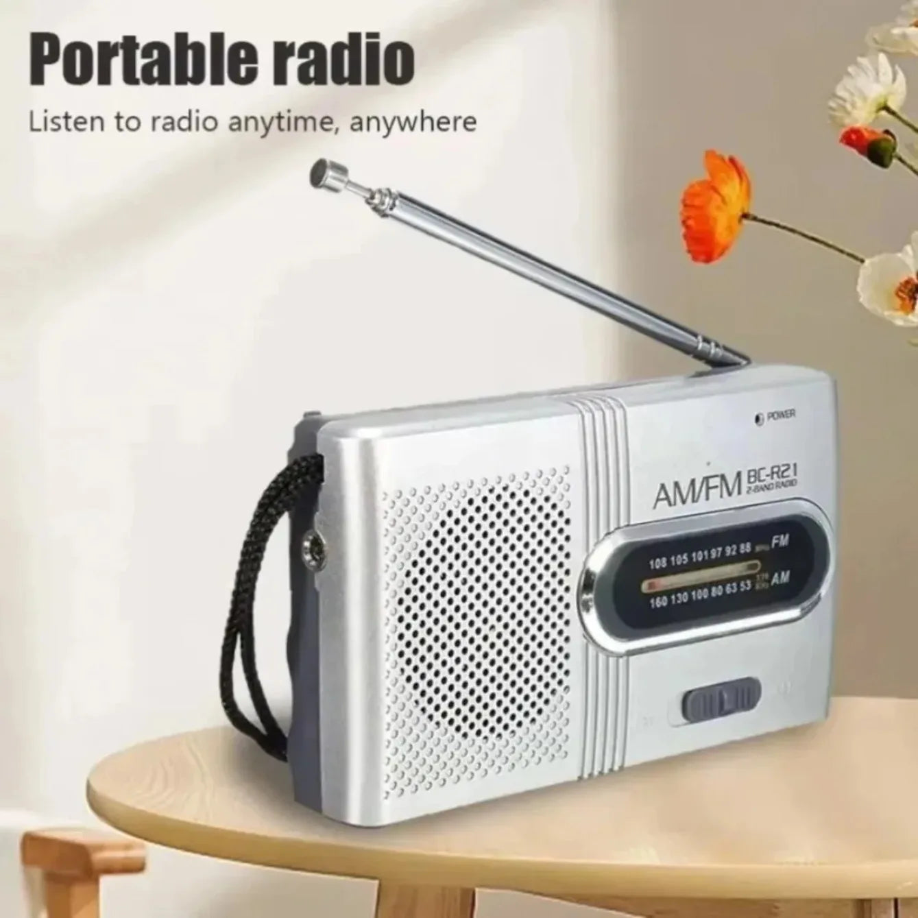 Emergency Pocket Mini Radio FM AM Radio Built-in Speaker Battery Operated Radio Receiver Best Player for Senior Home Walking