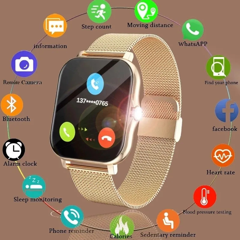 2025 Men Smart Watch Fitness Clock Sports Heart Monitor Smartwatch Bluetooth Call Music Playback 1.83'' Watches for Women Xiaomi
