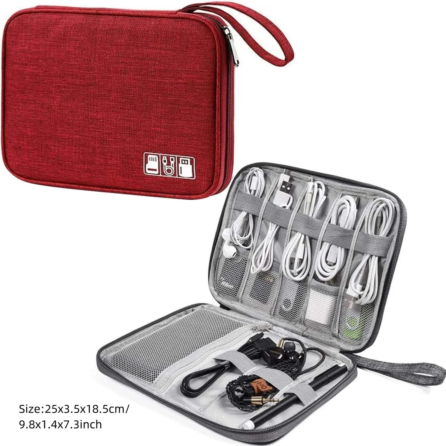 Cable Storage Bag Waterproof Digital Electronic Accessories Organizer Portable Travel Cable Organizer Case for cable Charger