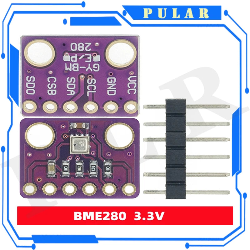PULAR BME280 5V 3.3V Digital Modbus Humidity Sensor Trash Can Pressure I2C SPI 1.8V Temperature Barometric Module Accelerometer
