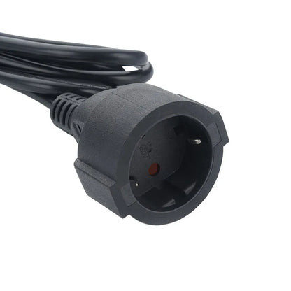 EU Power Extension Cord Euro CEE7 Schuko Mains Power Extension Cable Male to Female Schuko Extension Power Cord 5M/3M/1.5M/1M
