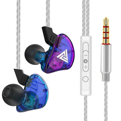 VIKEFON QKZ AK6 In Ear Earphone 6 Dynamic Driver Unit Headphone With Mic Stereo Sports HIFI Subwoofer Headset Monitor Earbuds
