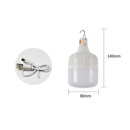 1PCS Rechargeable LED Emergency Light Bulb, Waterproof, Durable, Ideal for Camping, Hiking, Outdoor Adventures