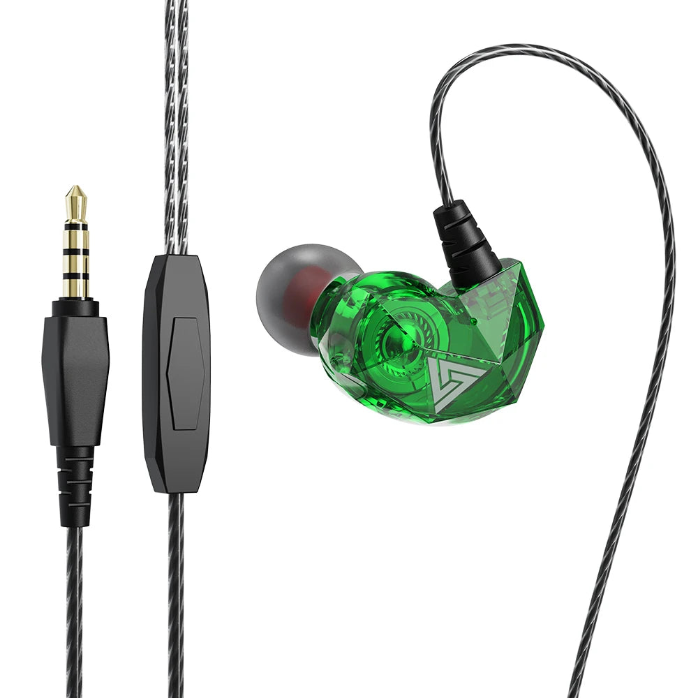 VIKEFON QKZ AK6 In Ear Earphone 6 Dynamic Driver Unit Headphone With Mic Stereo Sports HIFI Subwoofer Headset Monitor Earbuds