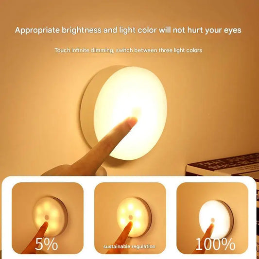 New dormitory night light bedside light learning desk lamp eye protection charging energy-saving button magnetic student light w