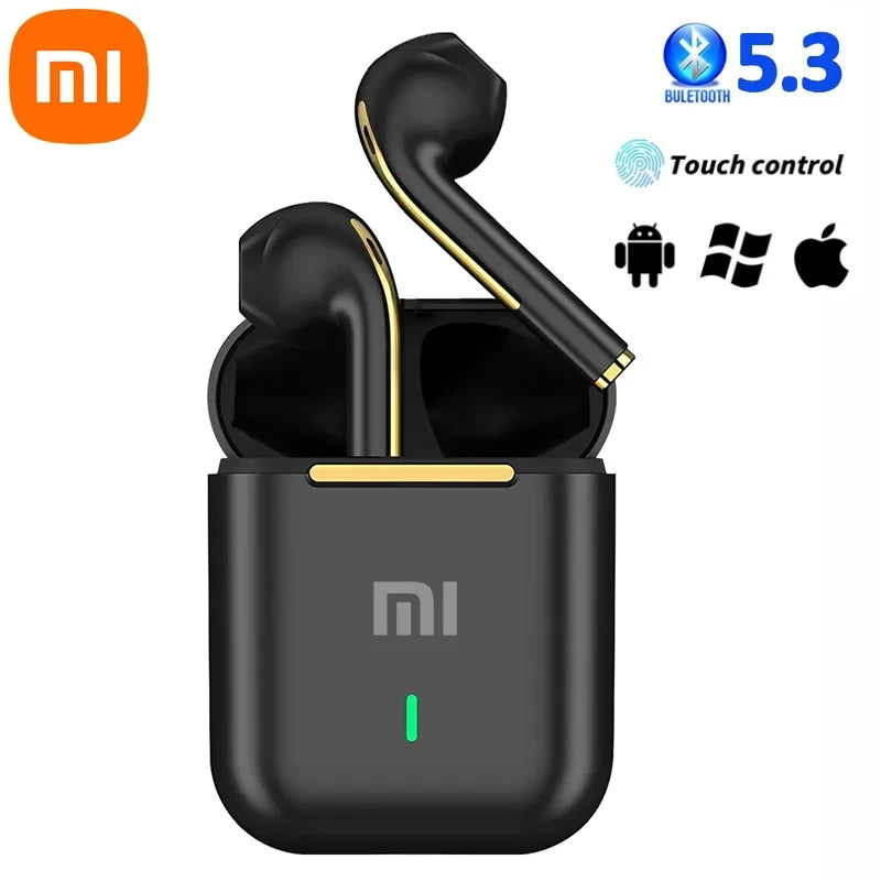 J18 TWS Wireless Earbuds, 5.3 Bluetooth Headphones Long Playtime, Noise Cancelling Voice Call, for Gaming, Business & Sports
