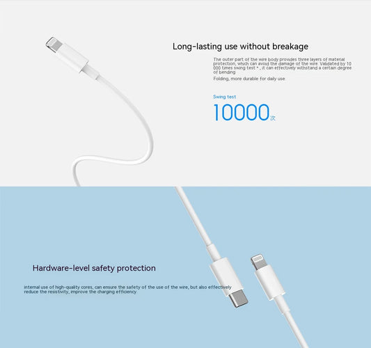 Xiaomi 20W PD USB Type C to Lighting Fast Charger Cable For Apple iPhone 14 13 12 11 Pro Max X XR 8 7 Plus iPad Data Sync Line