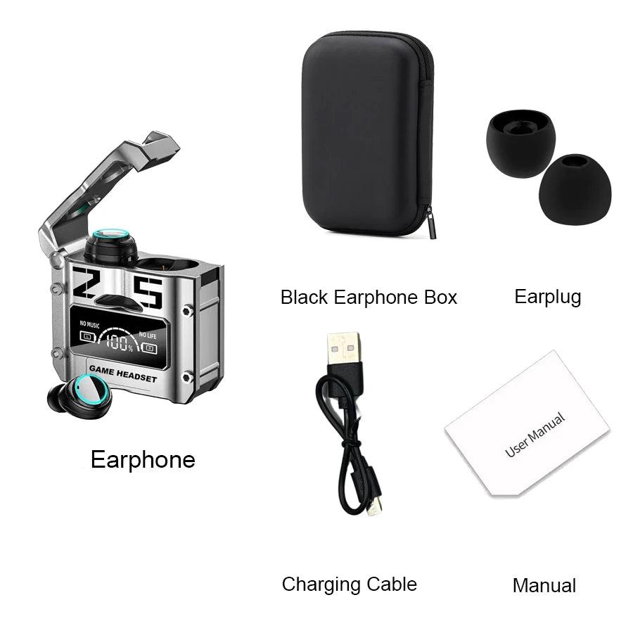 M25 Small Wireless Earbuds Cheap Wireless Low Latency IPX-7 Waterproof Type C Earphone Motast Wireless Earbuds