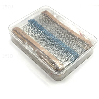 300/600pcs 30 Kinds 1/4W Resistance 1% Metal Film Resistor Pack Assorted Kit 1K 10K 100K 220ohm 1M Resistors
