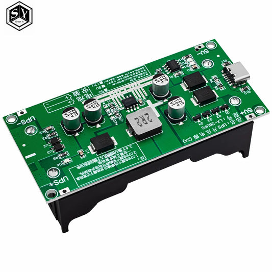 Type-C 15W 3A 18650 Lithium Battery Charger Module DC-DC Step Up Booster Fast Charge UPS Power Supply / Converter 5V 9V 12V